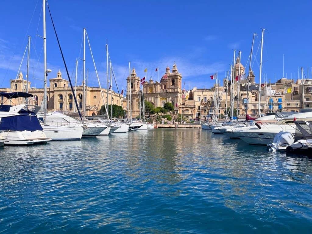 View entering Malta's Three Cities from the Valletta ferry