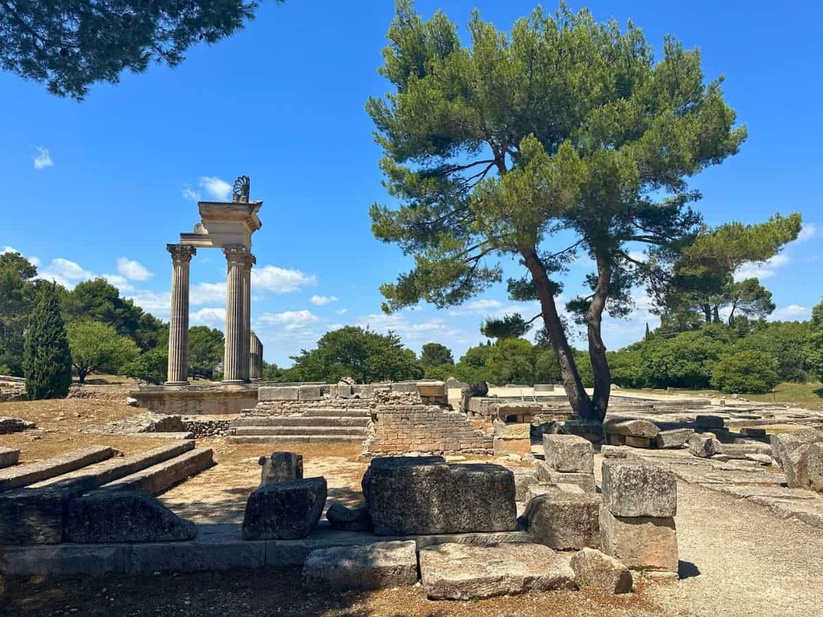 Roman ruins in the ancient city of Glanum