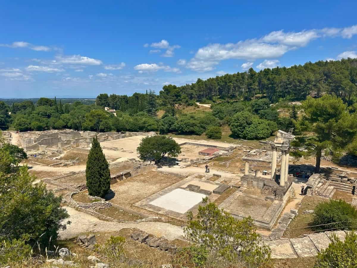 Panoramic view over the top of Glanum
