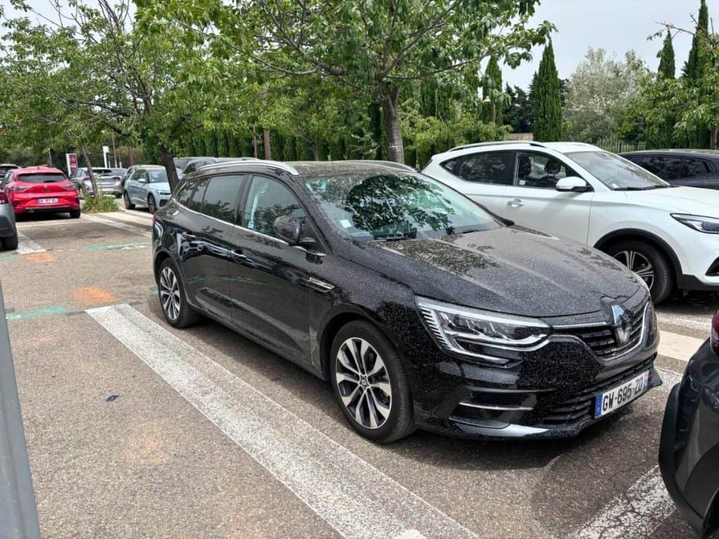 Returning our rental car to Avignon TGV