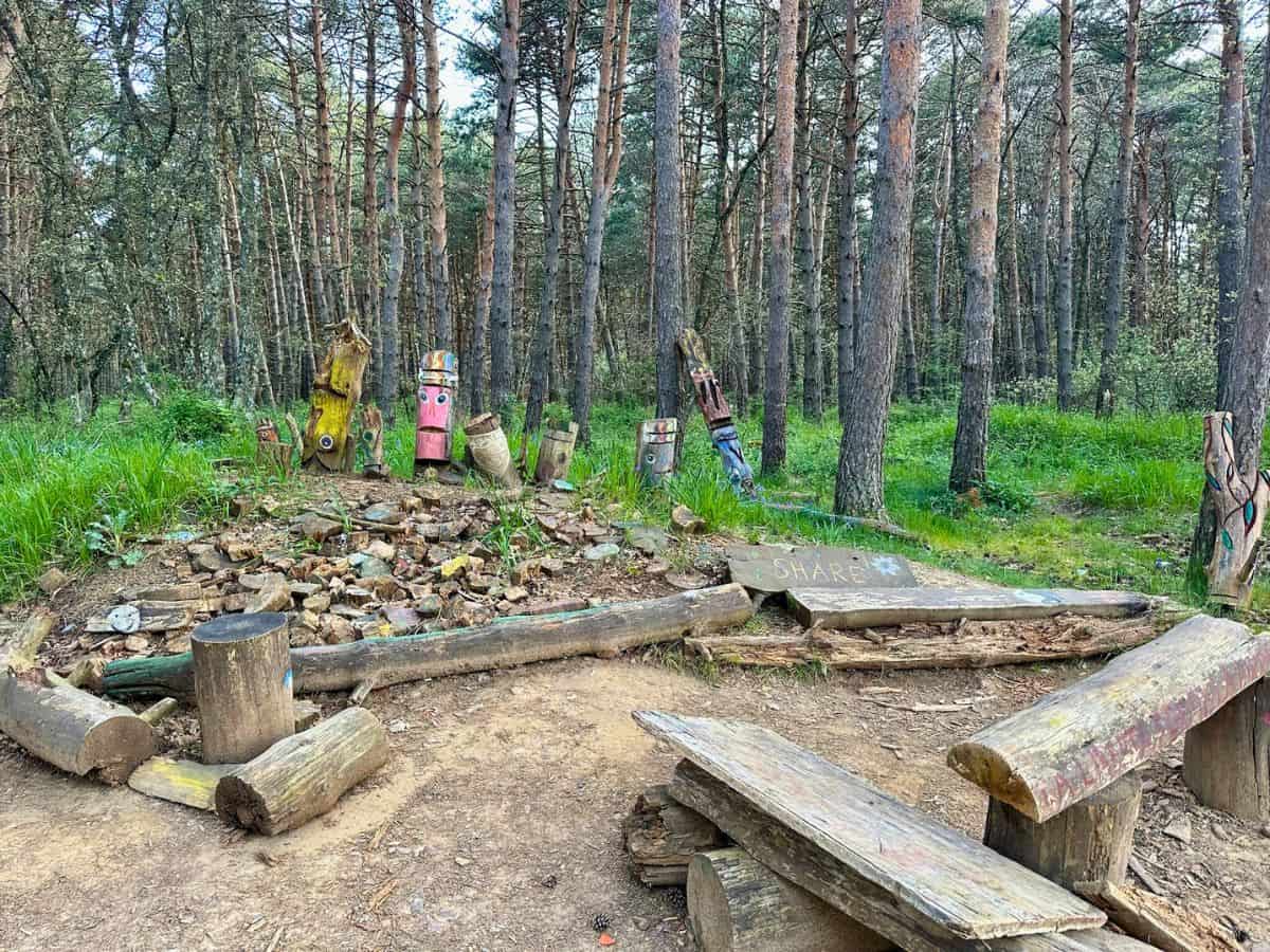 Totems along the Camino Francés.