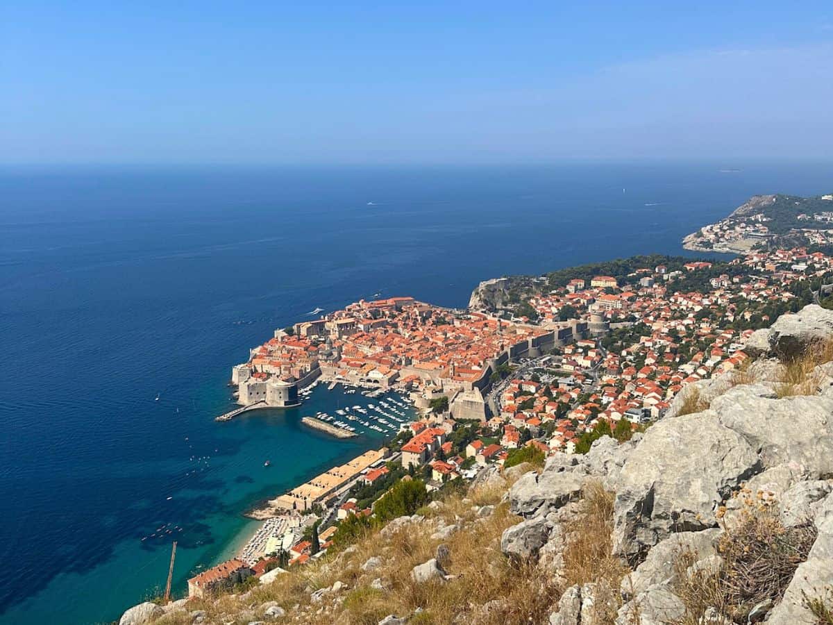 The view from atop Mount Srd, one of the best adventure day trips from Dubrovnik