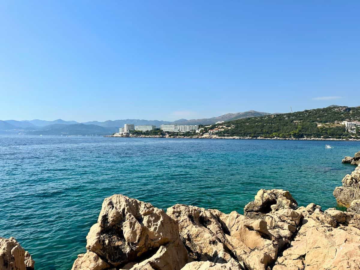 Lapad's rocky beaches are a favorite spot for escaping summer crowds