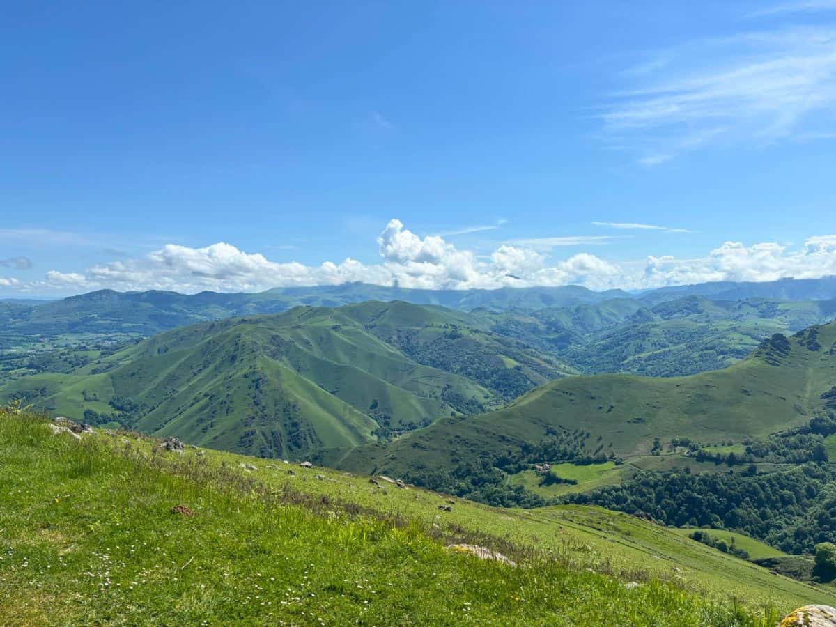 Crossing the Pyrenees on the first stage of the Camino Francés - one of the most memorable parts of the route for beginners.