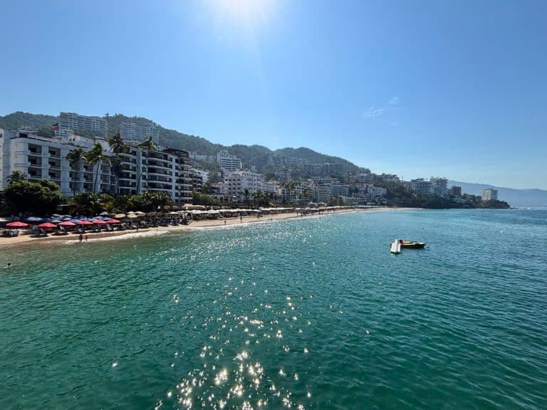 View of Playa Los Muertos in the Romantic Zone of Puerto Vallarta