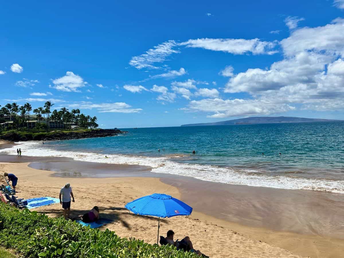 Ulua Beach along the Wailea Coastal Trail walk. In walking Kihei vs. Wailea, you'll pass stunning beaches on either path.