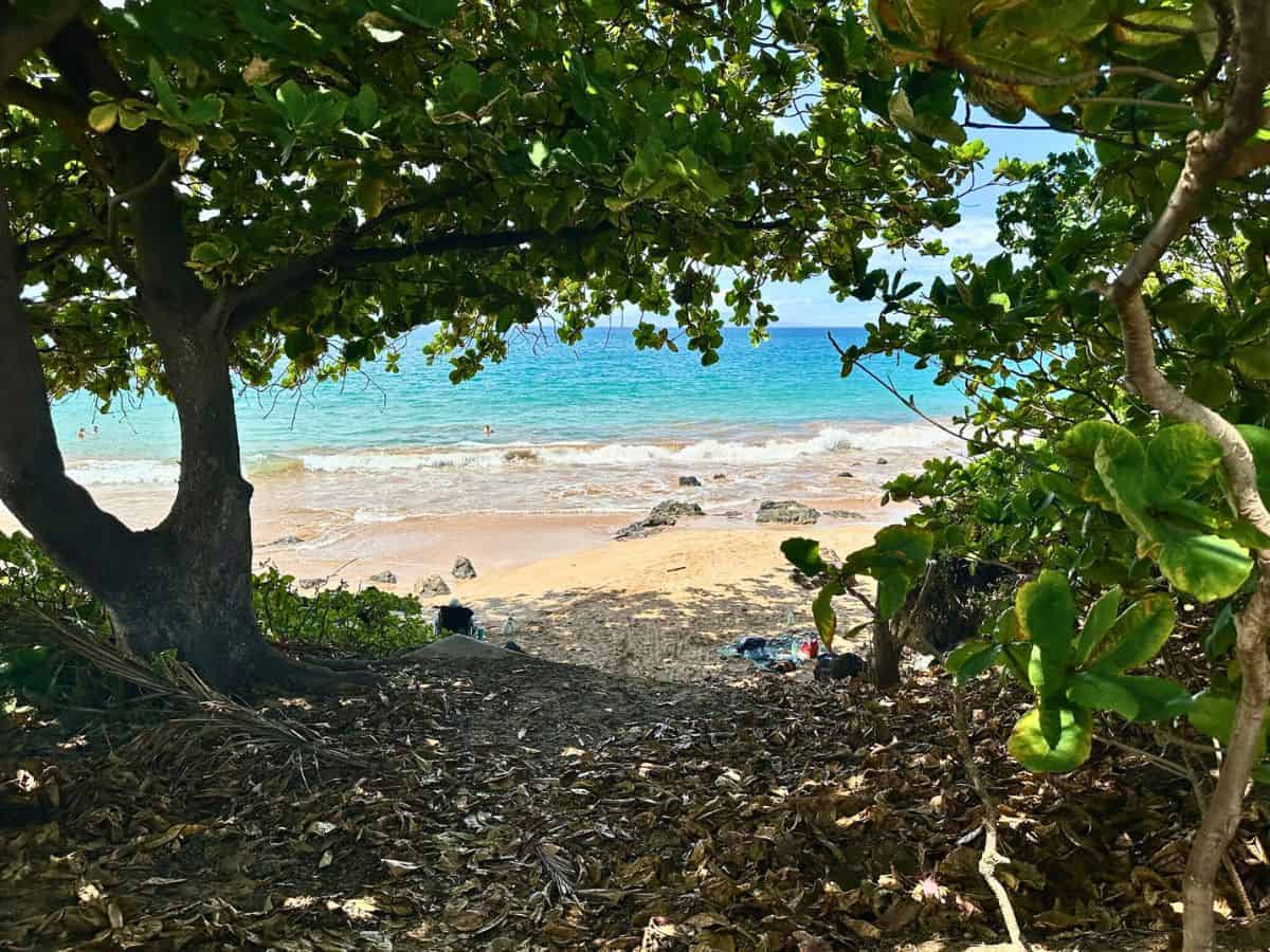 Beautiful turquoise water at Polo Beach, a great spot for swimming on Maui.